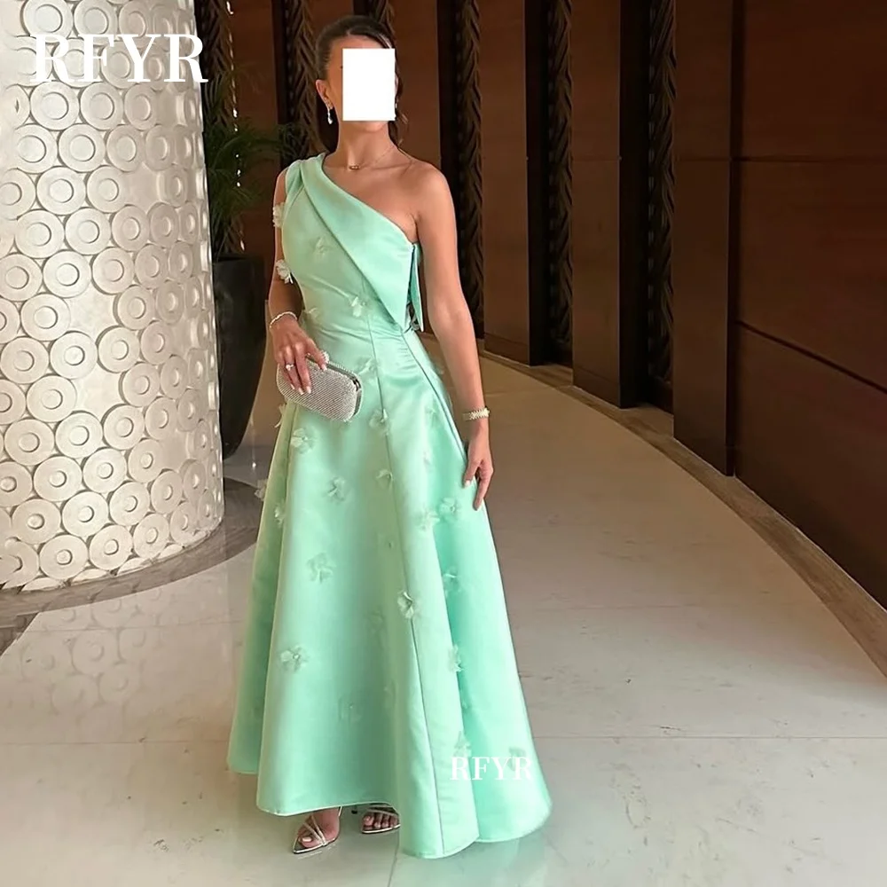 RFYR A Line Evening Dress One Shoulder Dress 3D Flowers Celebrity Dresses Tea Length Satin Gentle vestidos fiesta Customized
RFYR A Line Evening Dress One Shoulder Dress 3D Flowers Celebrity Dresses Tea Length Satin Gentle vestidos fiesta Customized