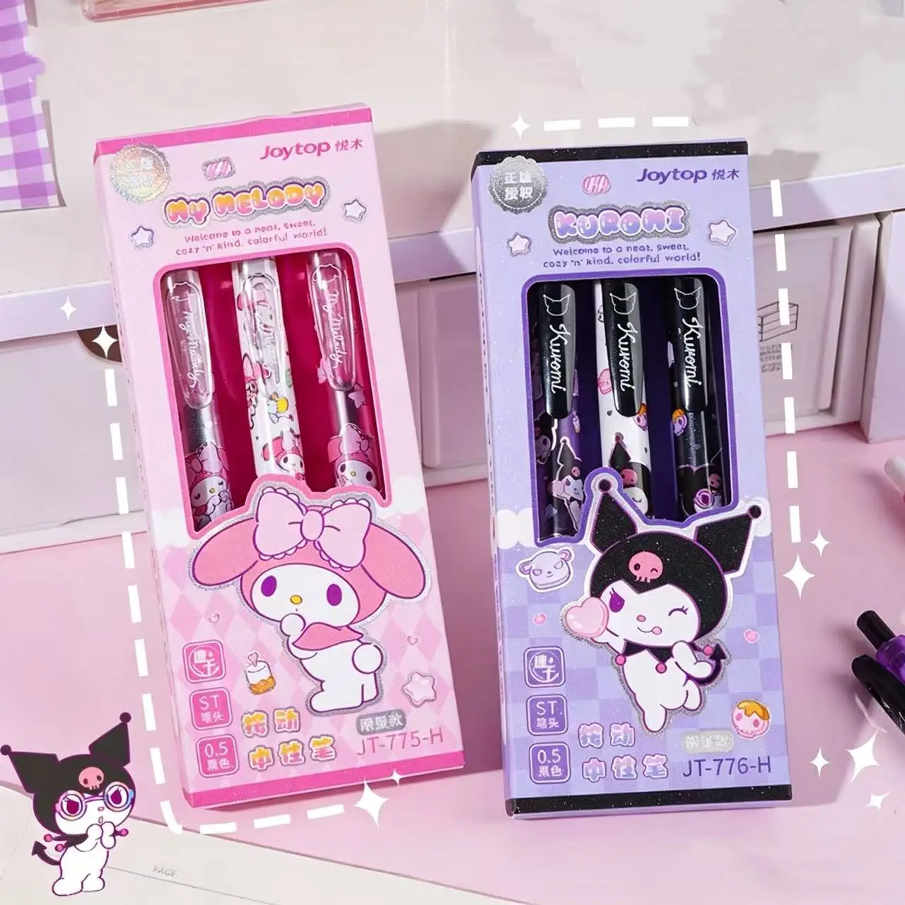 (3 Pieces/Lot) Sanrio Kuromi Gel Pen Smooth Writing Quick Dry Black Ink Pen Cute Anime Pen for Girls Gift
(3 Pieces/Lot) Sanrio Kuromi Gel Pen Smooth Writing Quick Dry Black Ink Pen Cute Anime Pen for Girls Gift