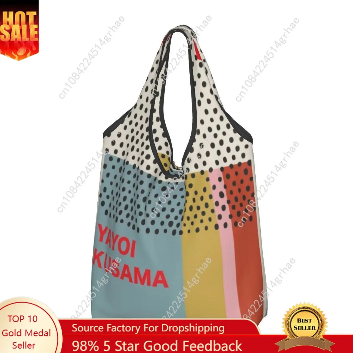 Custom Fashion Print Yayoi Kusama Infinity Dots Shopping Tote Bag Portable Shopper Shoulder Handbag
Custom Fashion Print Yayoi Kusama Infinity Dots Shopping Tote Bag Portable Shopper Shoulder Handbag