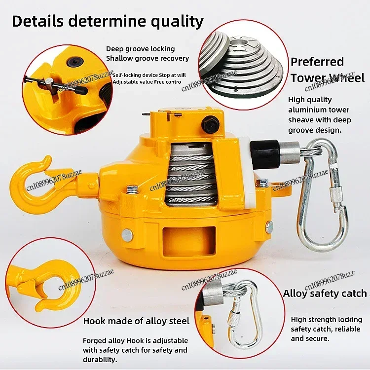 Adjustable Mini Spring Weight Balancer 3KG-400KG Digital for Hanging Tools Custom Yellow Flat Pattern Steel Sling for Lifting
Adjustable Mini Spring Weight Balancer 3KG-400KG Digital for Hanging Tools Custom Yellow Flat Pattern Steel Sling for Lifting