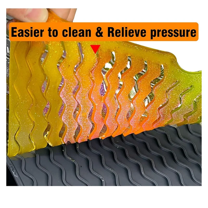 T98C-Heat-Resistant, Non-Slip Silicone Craft Mat For Jewelry And Epoxy Resin, Features Built-In Tool Organizer
T98C-Heat-Resistant, Non-Slip Silicone Craft Mat For Jewelry And Epoxy Resin, Features Built-In Tool Organizer