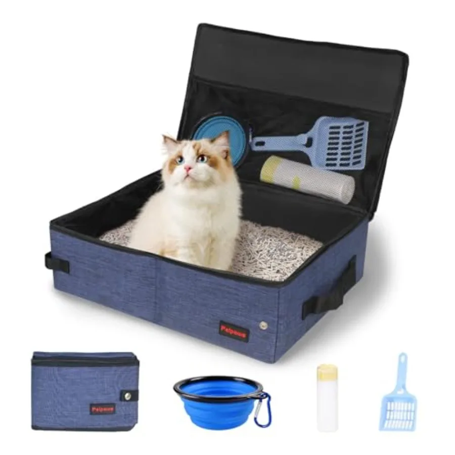 Portable Cat Travel Litter Box. Zipped Lid, Collapsible Litter Box for Cats. No Leakage, No Smell. Easy to Carry. Used for Hote
Portable Cat Travel Litter Box. Zipped Lid, Collapsible Litter Box for Cats. No Leakage, No Smell. Easy to Carry. Used for Hote