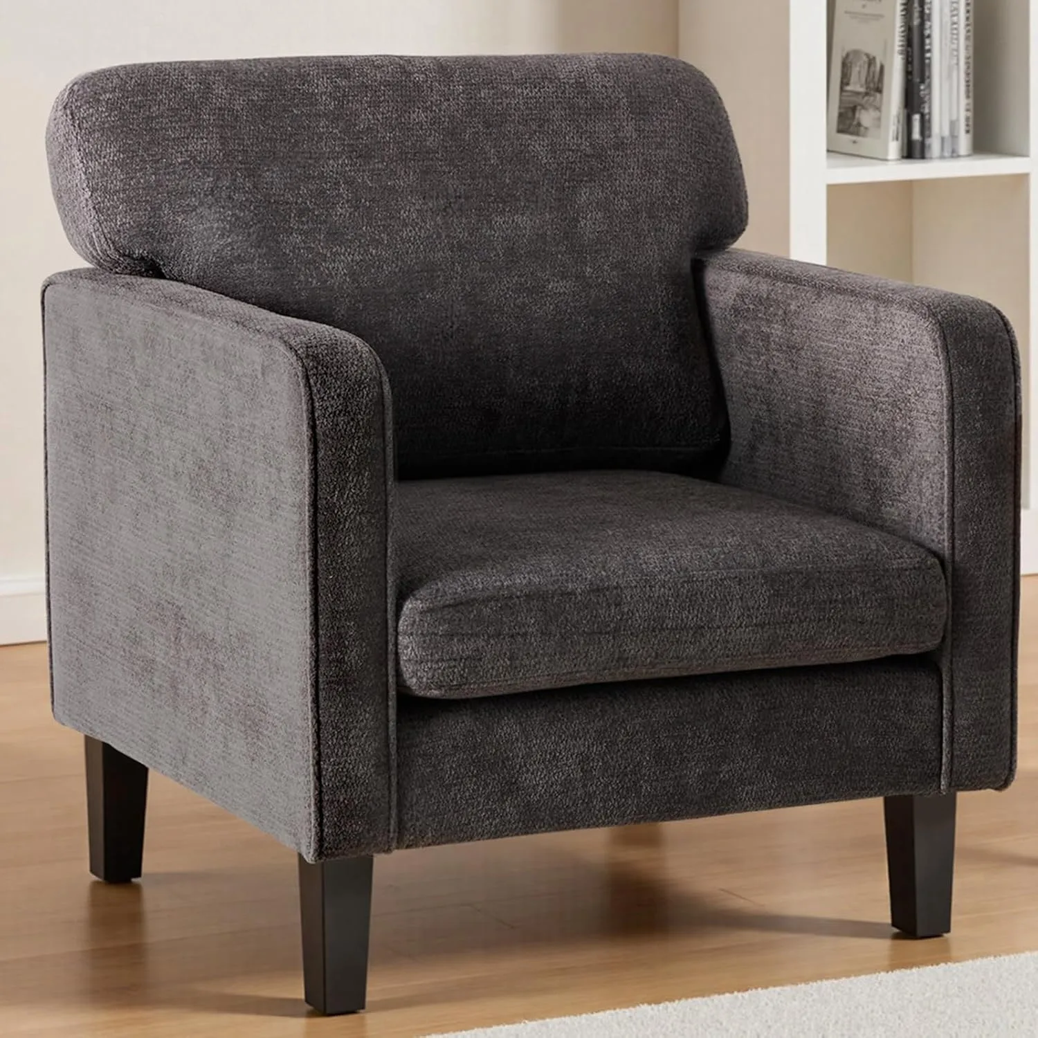 Modern Dark Grey Accent Chair - Comfy Lounge Chair for Living Room
Modern Dark Grey Accent Chair - Comfy Lounge Chair for Living Room