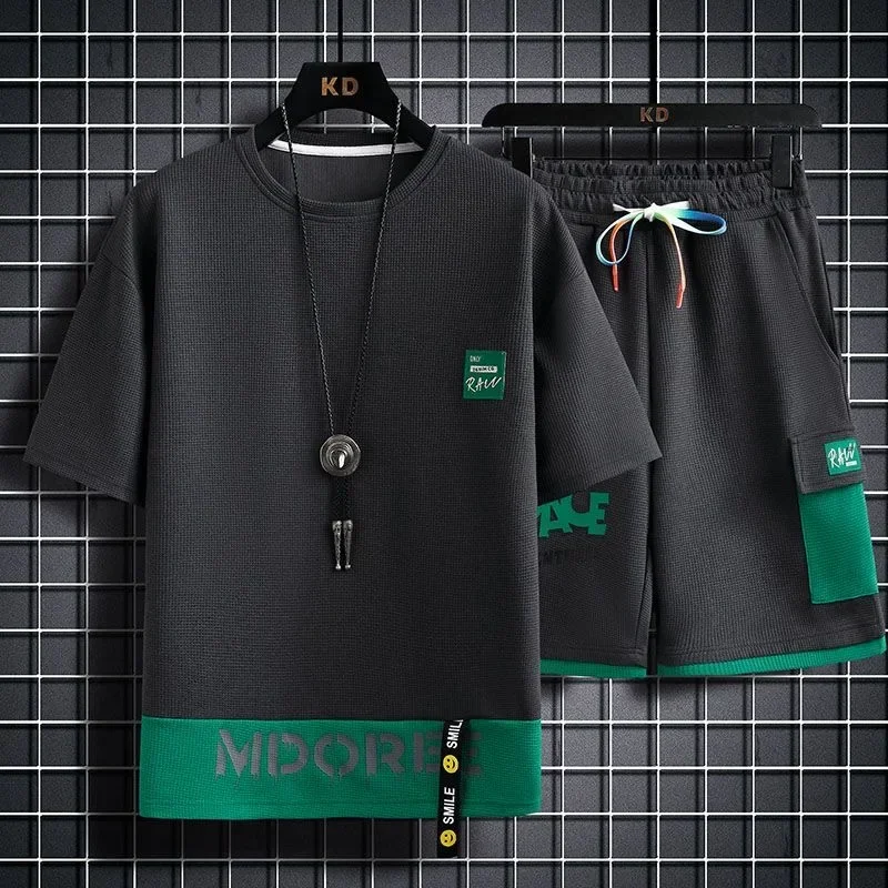 2023 Summer New Fashion All-Match Short Sleeve T-shirt Suit Men's Casual Large Size Loose Comfortable High-Quality Two-Piece Set
2023 Summer New Fashion All-Match Short Sleeve T-shirt Suit Men's Casual Large Size Loose Comfortable High-Quality Two-Piece Set