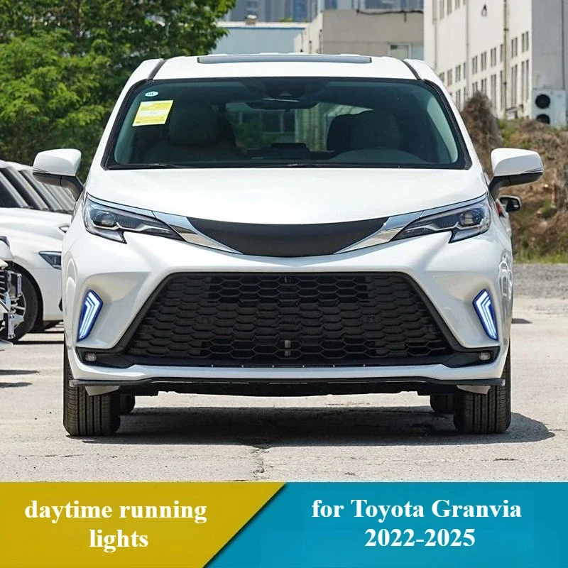 Led Daytime Running Lights Dynamic Turn Signal DRL Front Bumper Fog Lamp 12V Daylights Night Blue For Toyota Granvia 2022-2025
Led Daytime Running Lights Dynamic Turn Signal DRL Front Bumper Fog Lamp 12V Daylights Night Blue For Toyota Granvia 2022-2025