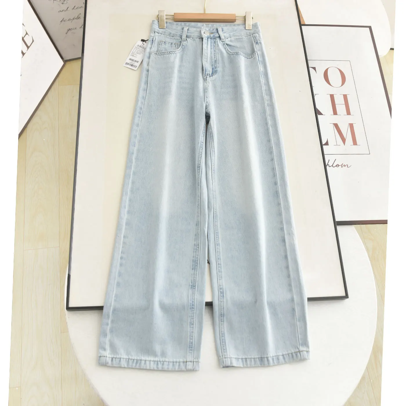 Slim Wide Leg Jeans High Waist Thin Summer Straight Cut Simple Style Women's Denim Pants High Waist Buckle Fastening No Stretch
Slim Wide Leg Jeans High Waist Thin Summer Straight Cut Simple Style Women's Denim Pants High Waist Buckle Fastening No Stretch