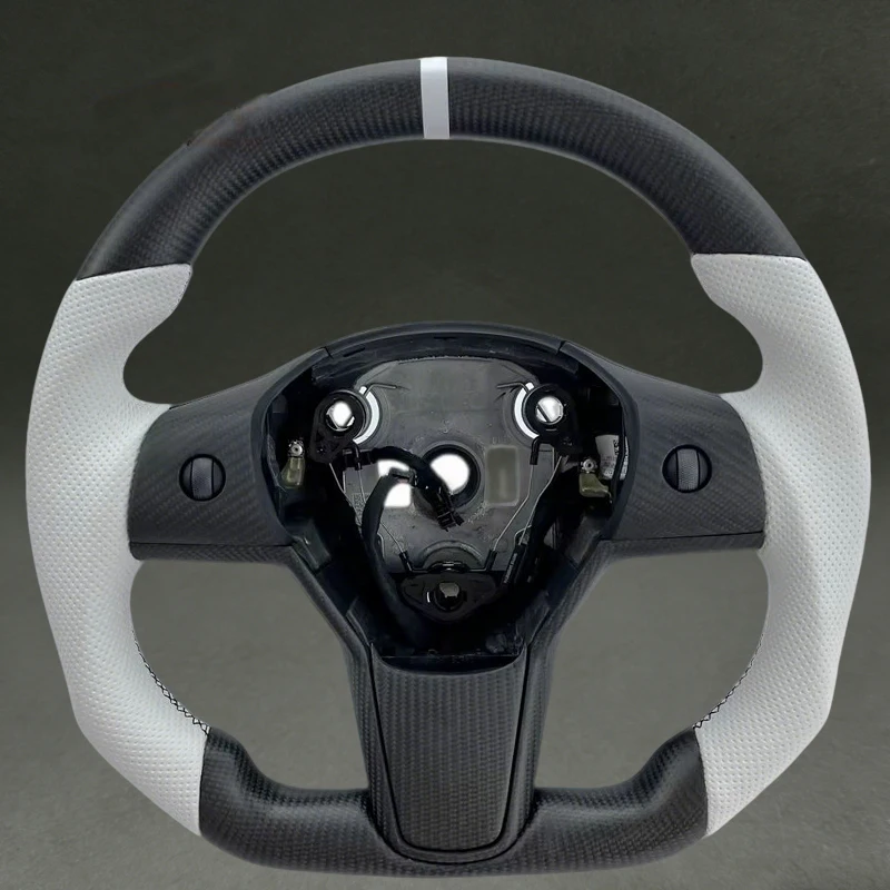 Customizable Colors Steering Wheel for Tesla Model 3 Model Y 2019 2021 2020 Matte Carbon Fiber White Center Line for Model 3 Y
Customizable Colors Steering Wheel for Tesla Model 3 Model Y 2019 2021 2020 Matte Carbon Fiber White Center Line for Model 3 Y