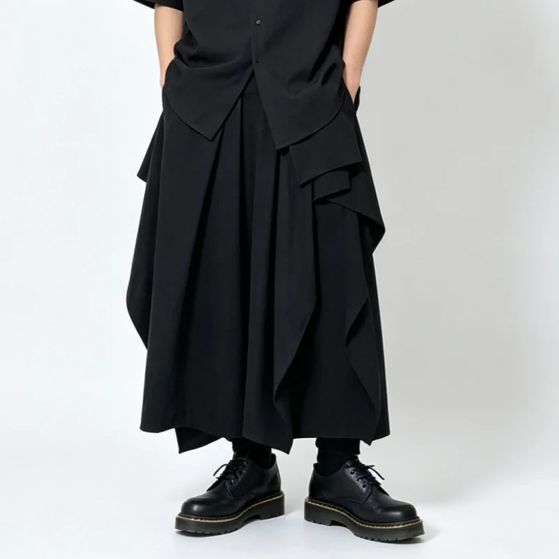 Men'S Casual Pants, Japanese Dark Style Irregular Skirt-Pants, Loose High-Waisted Wide-Leg Design, Trendy Casual Pants A70
Men'S Casual Pants, Japanese Dark Style Irregular Skirt-Pants, Loose High-Waisted Wide-Leg Design, Trendy Casual Pants A70