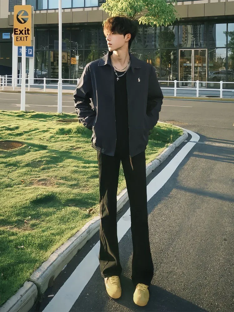 Black Men's Flared Pants Student Straight Leg Long Trousers Slimming Hong Kong Style Cool Casual Youth Polyester Fiber
Black Men's Flared Pants Student Straight Leg Long Trousers Slimming Hong Kong Style Cool Casual Youth Polyester Fiber