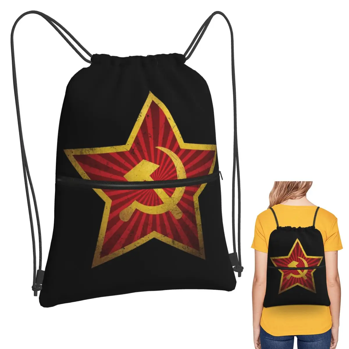USSR Hammer And Sickle CCCP Russian Soviet Flag Backpacks Multi-function Drawstring Bags Sports Bag Book Bags for Man Woman
USSR Hammer And Sickle CCCP Russian Soviet Flag Backpacks Multi-function Drawstring Bags Sports Bag Book Bags for Man Woman