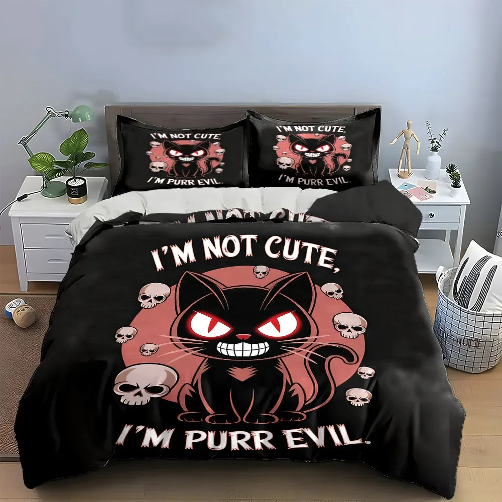 "Dark Cat Themed Home Decor" Soft Comfortable Duvet Cover Bedding Set Included 1*Duvet Cover & 2*Pillowcases, gift
"Dark Cat Themed Home Decor" Soft Comfortable Duvet Cover Bedding Set Included 1*Duvet Cover & 2*Pillowcases, gift