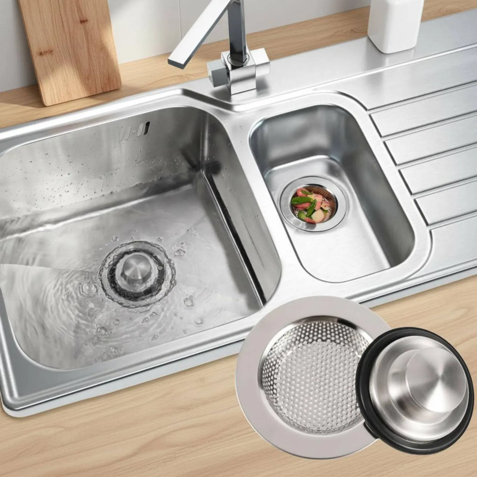 Stainless Steel Sink Basket Polished Finish Sink Strainer Basket Corrosion-Resistant Odor Blocking for Dishwashing
Stainless Steel Sink Basket Polished Finish Sink Strainer Basket Corrosion-Resistant Odor Blocking for Dishwashing
