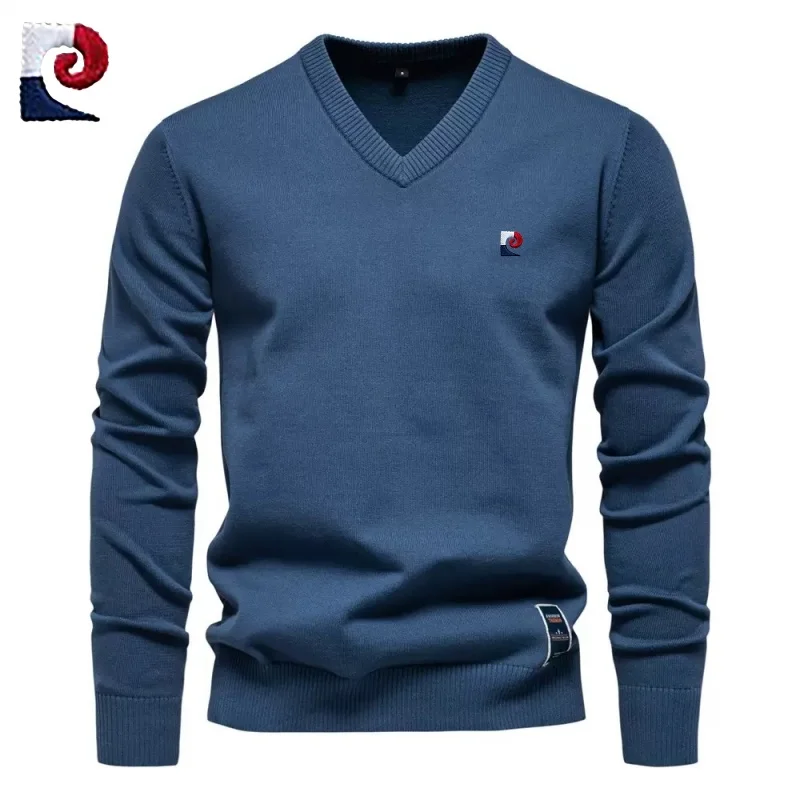 Autumn and Winter Men's High Quality V-neck Knitted Sweater New Fashionable, Casual, Warm and Versatile T-shirt Top
Autumn and Winter Men's High Quality V-neck Knitted Sweater New Fashionable, Casual, Warm and Versatile T-shirt Top