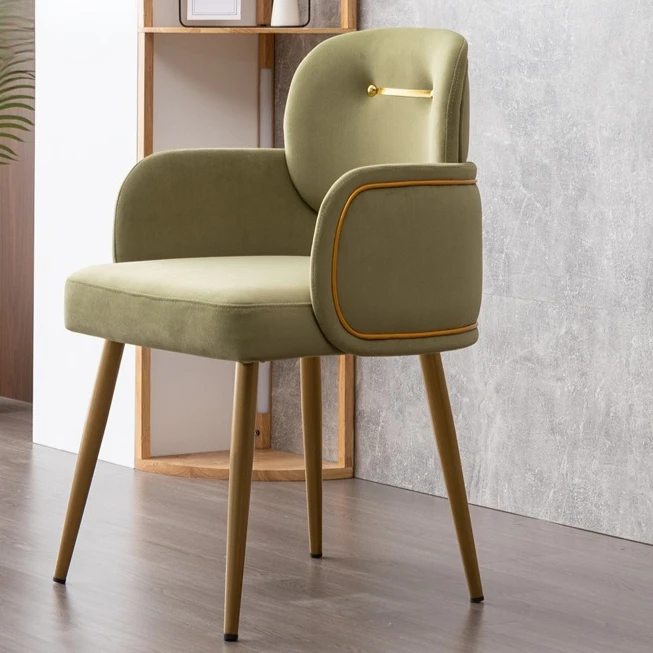 Flannel light luxury simple high-end makeup chair, French cream style dining chair
Flannel light luxury simple high-end makeup chair, French cream style dining chair