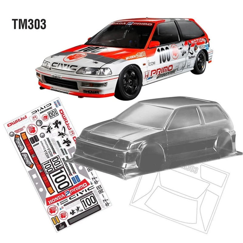 TM303 1/12 Honda Civic 3 Drift Body Car Shell 210 мм и наклейки для мини-шасси 1/10 210 мм M Car Tamiya Carten
TM303 1/12 Honda Civic 3 Drift Body Car Shell 210 мм и наклейки для мини-шасси 1/10 210 мм M Car Tamiya Carten
