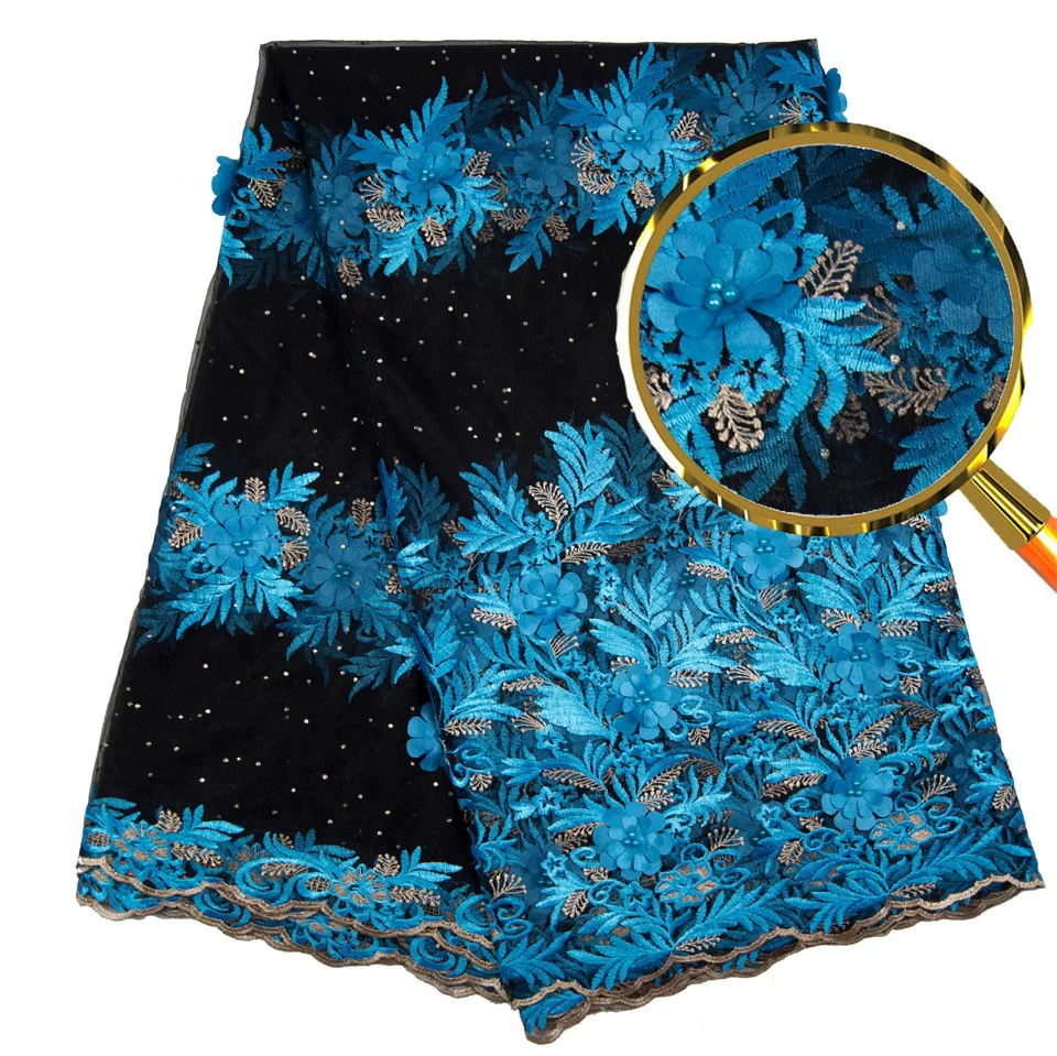 Blue 3d Lace Fabric for Wedding Dresses 2018 New 5yard African Lace Fabric High Quality French Net Lace with 3d Flower ZJ112
Blue 3d Lace Fabric for Wedding Dresses 2018 New 5yard African Lace Fabric High Quality French Net Lace with 3d Flower ZJ112