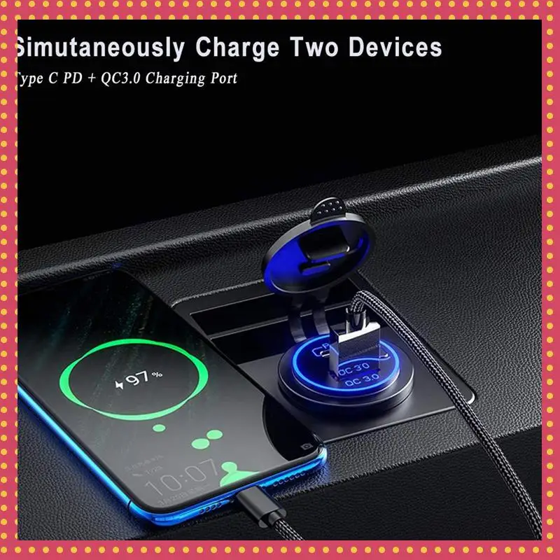 B74A 8X PD Type C USB Car Charger And QC 3.0 Quick Charger 12V Power Outlet Socket With ON/Off Switch,Red
B74A 8X PD Type C USB Car Charger And QC 3.0 Quick Charger 12V Power Outlet Socket With ON/Off Switch,Red