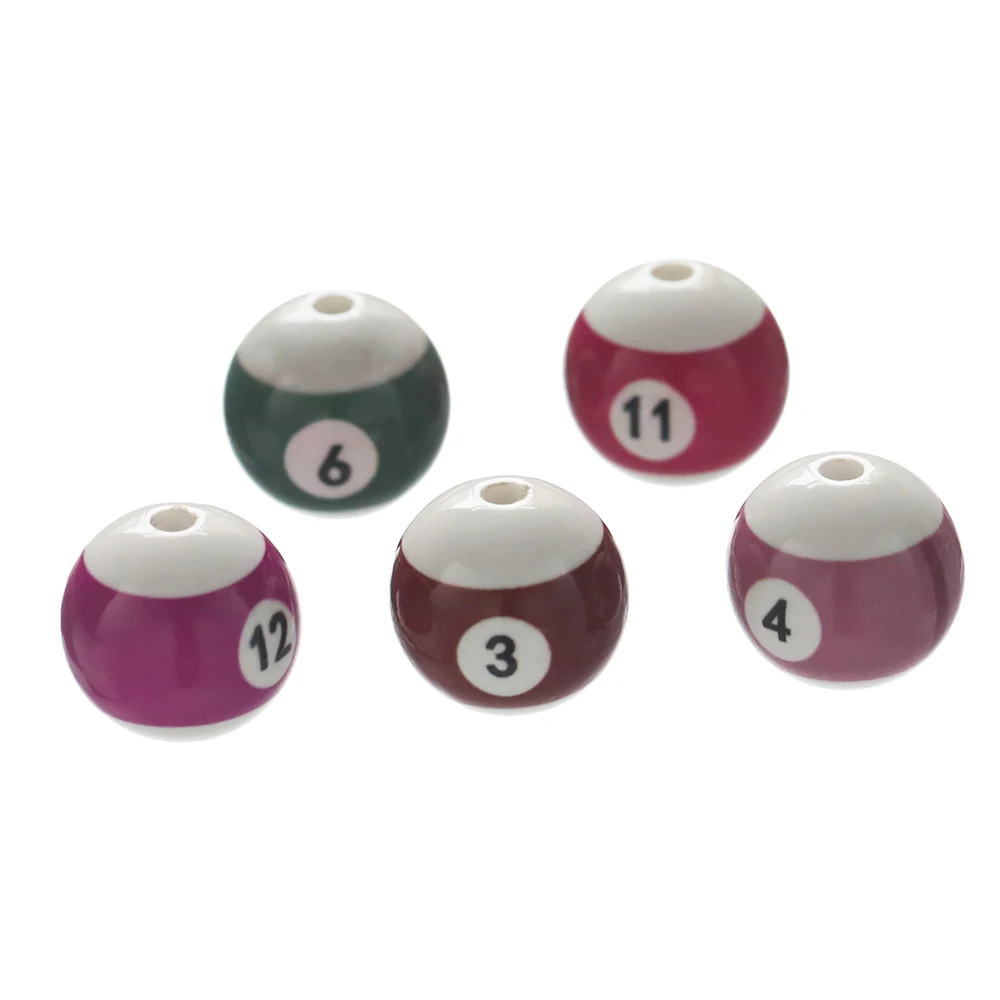 10pcs 16mm Colorful Acrylic Big Hole Billiards Ball Beads for Jewelry Making DIY Bracelet Necklace Accessories
10pcs 16mm Colorful Acrylic Big Hole Billiards Ball Beads for Jewelry Making DIY Bracelet Necklace Accessories