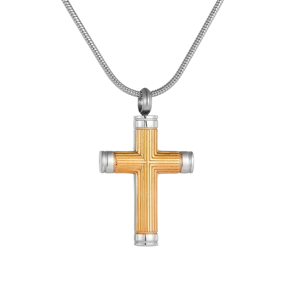 Golden Cross Urn Pendant for Human Ashes - Stainless Steel Memorial Cremation Jewelry Keepsake
Golden Cross Urn Pendant for Human Ashes - Stainless Steel Memorial Cremation Jewelry Keepsake