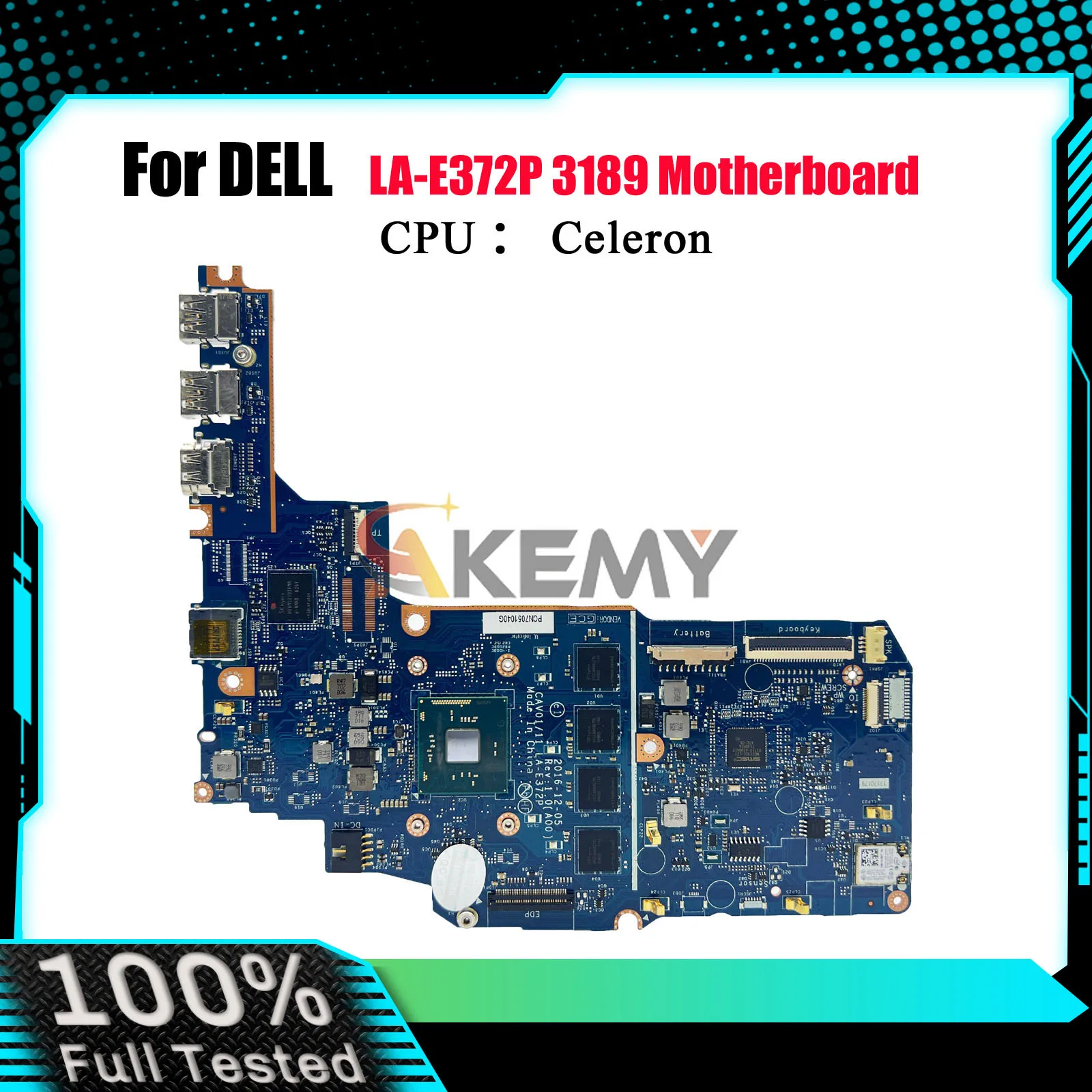 DELL Chromebook 11 3180 3189 LA-E372P Laptop Motherboard CAV01/11 with CPU N3160 N3060 CN-083RWV 01TX65 100% Tested OK
DELL Chromebook 11 3180 3189 LA-E372P Laptop Motherboard CAV01/11 with CPU N3160 N3060 CN-083RWV 01TX65 100% Tested OK