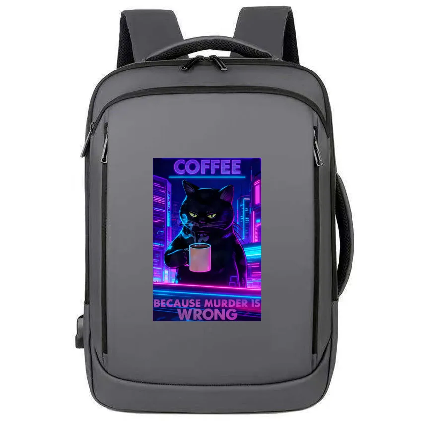 Женский и мужской деловой рюкзак, школьная сумка, водонепроницаемый рюкзак для ноутбука, ecause Murder Is Wrong, черный кот, рюкзак с принтом кофе
Женский и мужской деловой рюкзак, школьная сумка, водонепроницаемый рюкзак для ноутбука, ecause Murder Is Wrong, черный кот, рюкзак с принтом кофе