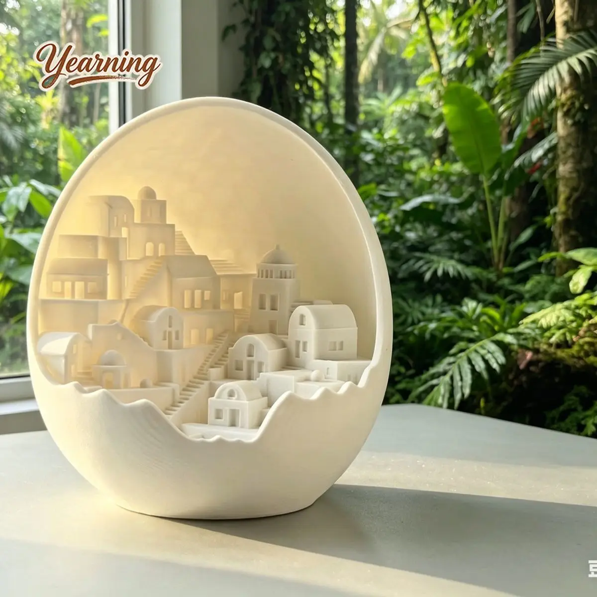 3D Printed Santorini Egg Shell Romantic Mediterranean Style Bedside Ornament Birthday Gift for Her
3D Printed Santorini Egg Shell Romantic Mediterranean Style Bedside Ornament Birthday Gift for Her