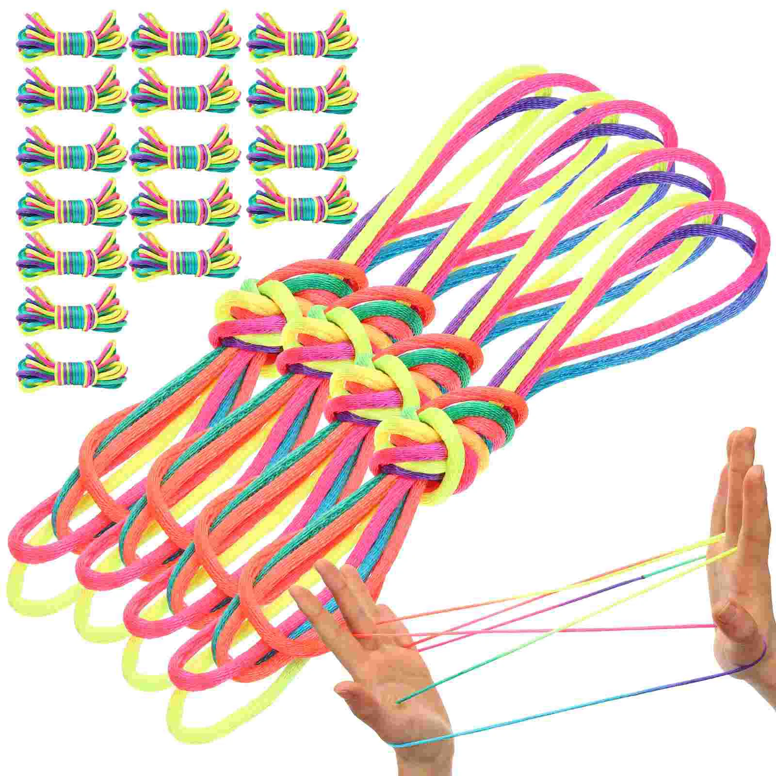 20 Pcs Rainbow Finger String Toys High Grade Material Flexible Cats Cradle Game Chinese String Toy Children Rope
20 Pcs Rainbow Finger String Toys High Grade Material Flexible Cats Cradle Game Chinese String Toy Children Rope