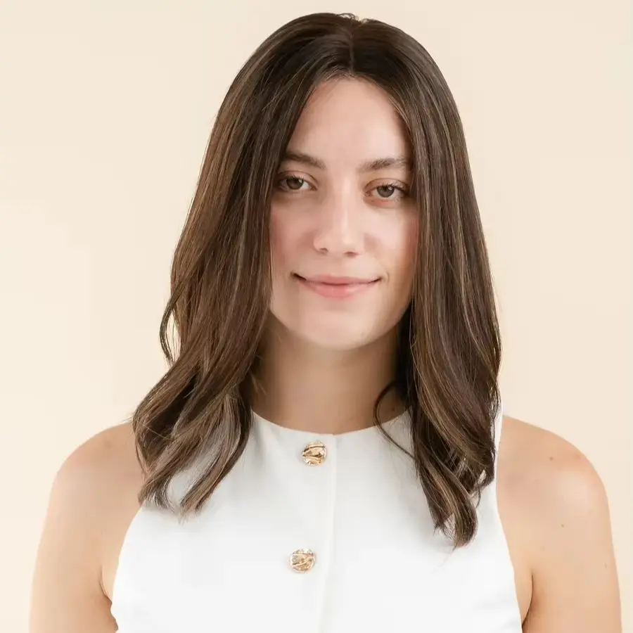 Cool Brunette Hair Blonde Highlights Women's Wig HD Lace Wigs Realistic Look Hairline Ombre Brown 12" Syntheic Lace Front Wig
Cool Brunette Hair Blonde Highlights Women's Wig HD Lace Wigs Realistic Look Hairline Ombre Brown 12" Syntheic Lace Front Wig