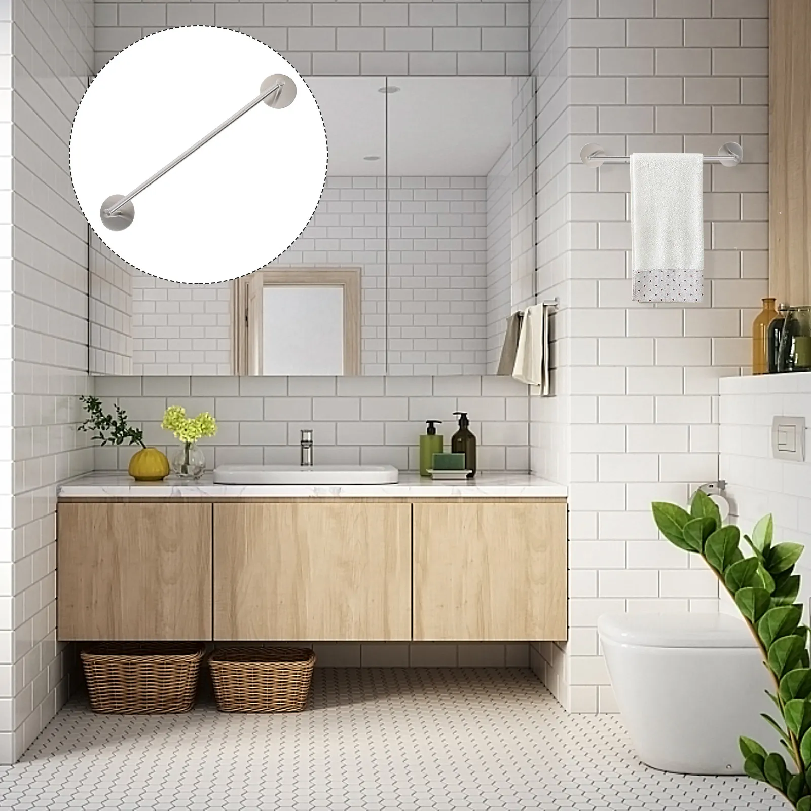 1pc Stainless Steel Towel Bar No Punching Bathroom Rack Holder For Towels Organizers Kitchen Balcony Guest Room Decor
1pc Stainless Steel Towel Bar No Punching Bathroom Rack Holder For Towels Organizers Kitchen Balcony Guest Room Decor