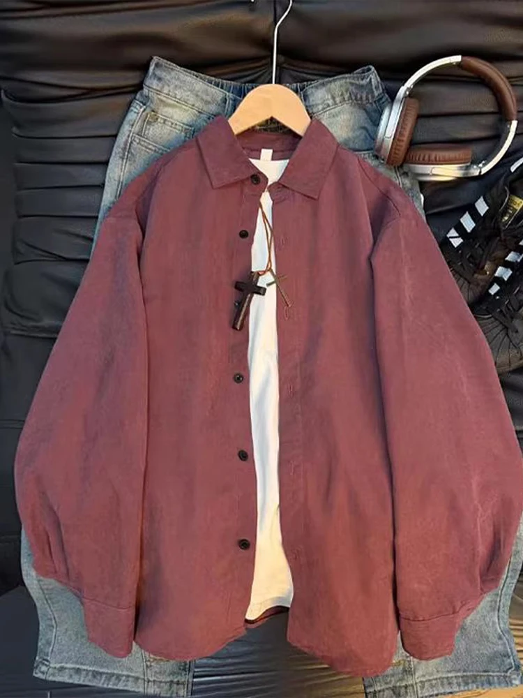 Cleanfit Plum Purple Long Sleeve Shirt Men's Standard Fit Casual Couple's Outerwear Spring Advanced Feeling Handsome
Cleanfit Plum Purple Long Sleeve Shirt Men's Standard Fit Casual Couple's Outerwear Spring Advanced Feeling Handsome