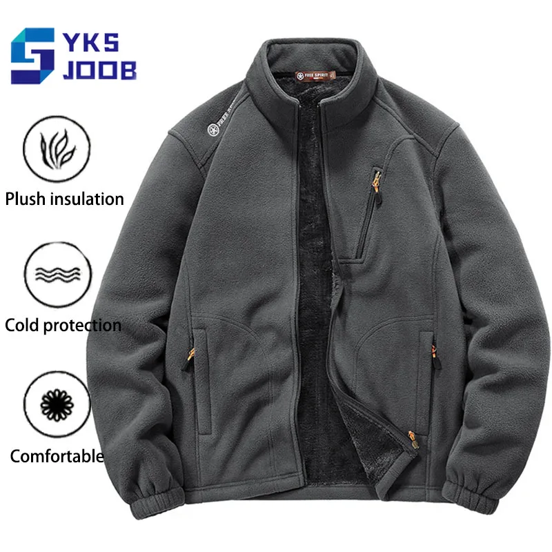 Outdoor Hiking Fleece Jacket Mens Thicken Thermal Breathable Loose Camping Clothing Windproof Soft Shell Treking Jackets Winter
Outdoor Hiking Fleece Jacket Mens Thicken Thermal Breathable Loose Camping Clothing Windproof Soft Shell Treking Jackets Winter