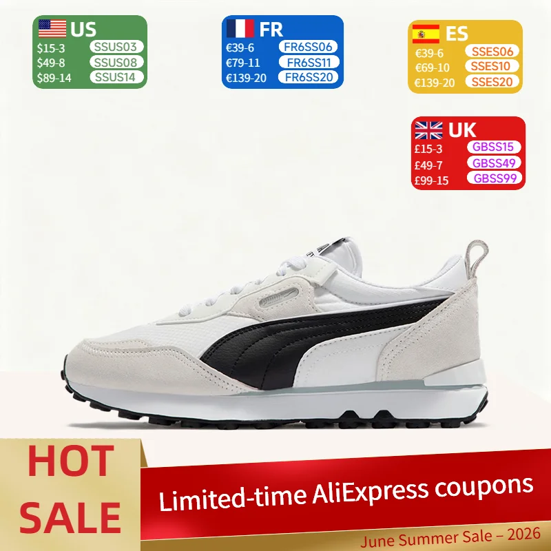 Puma Rider FV: Versatile, Cushioned, Durable, and Breathable Low-Top Casual Sneakers (Unisex) in Gray and White 387672-11
Puma Rider FV: Versatile, Cushioned, Durable, and Breathable Low-Top Casual Sneakers (Unisex) in Gray and White 387672-11