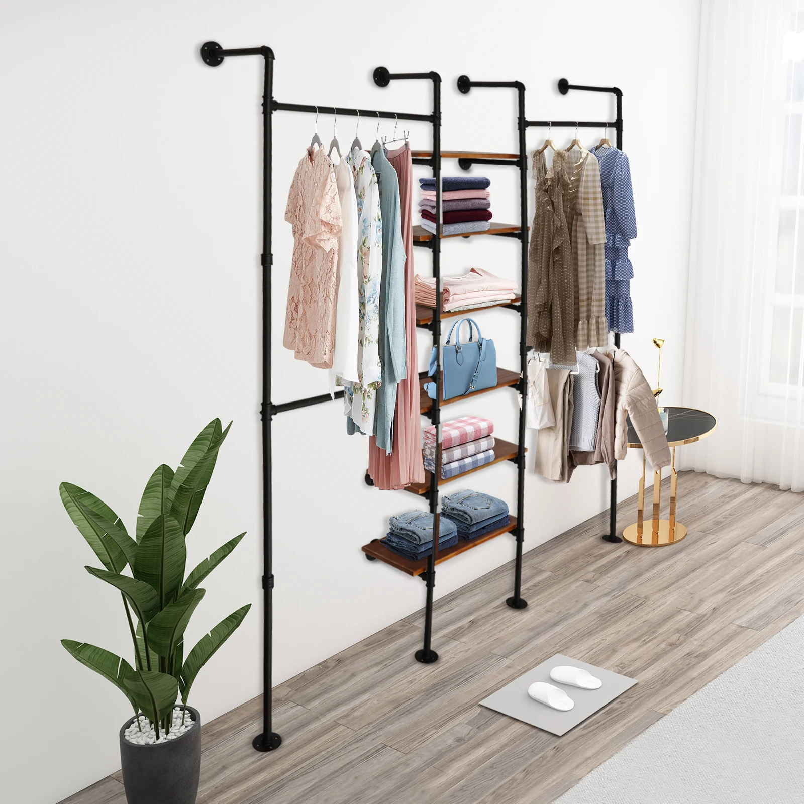 L-образная угловая настенная вешалка для одежды, 6 полок, 4 стержня для тяжелых условий эксплуатации, промышленный органайзер 100 фунтов/с стержней, экономия места для дома
L-образная угловая настенная вешалка для одежды, 6 полок, 4 стержня для тяжелых условий эксплуатации, промышленный органайзер 100 фунтов/с стержней, экономия места для дома