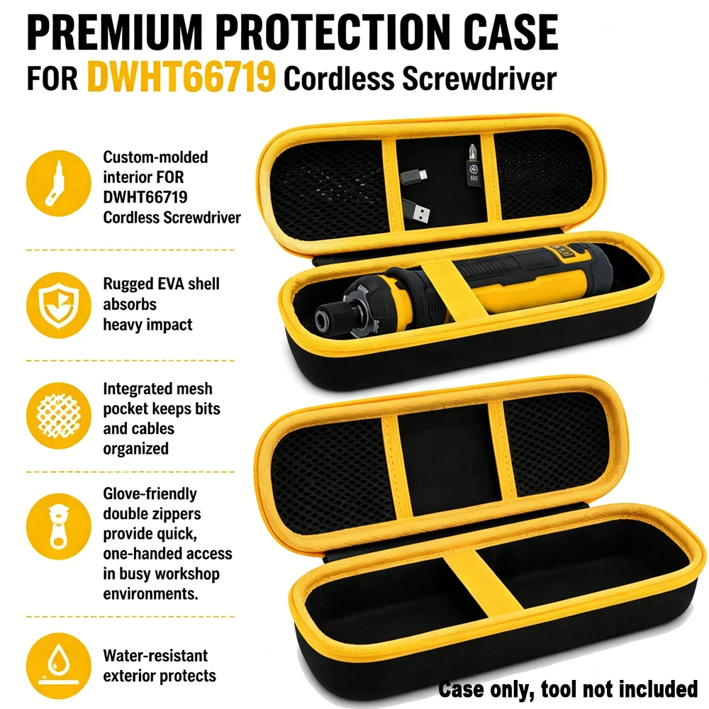 Hard Case for DWHT66719 Electric Screwdriver Shockproof EVA Storage Bag Waterproof Carrying Box Portable Tool OrganizerCase Only
Hard Case for DWHT66719 Electric Screwdriver Shockproof EVA Storage Bag Waterproof Carrying Box Portable Tool OrganizerCase Only
