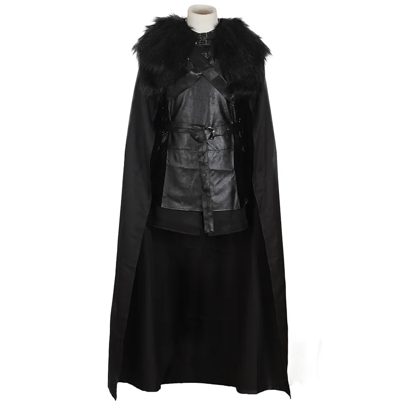 Party Carnival Role Play Men TV John Snow Cosplay Halloween Costumes Cool Black Leather Inner and Long Cloak Set for Adults
Party Carnival Role Play Men TV John Snow Cosplay Halloween Costumes Cool Black Leather Inner and Long Cloak Set for Adults