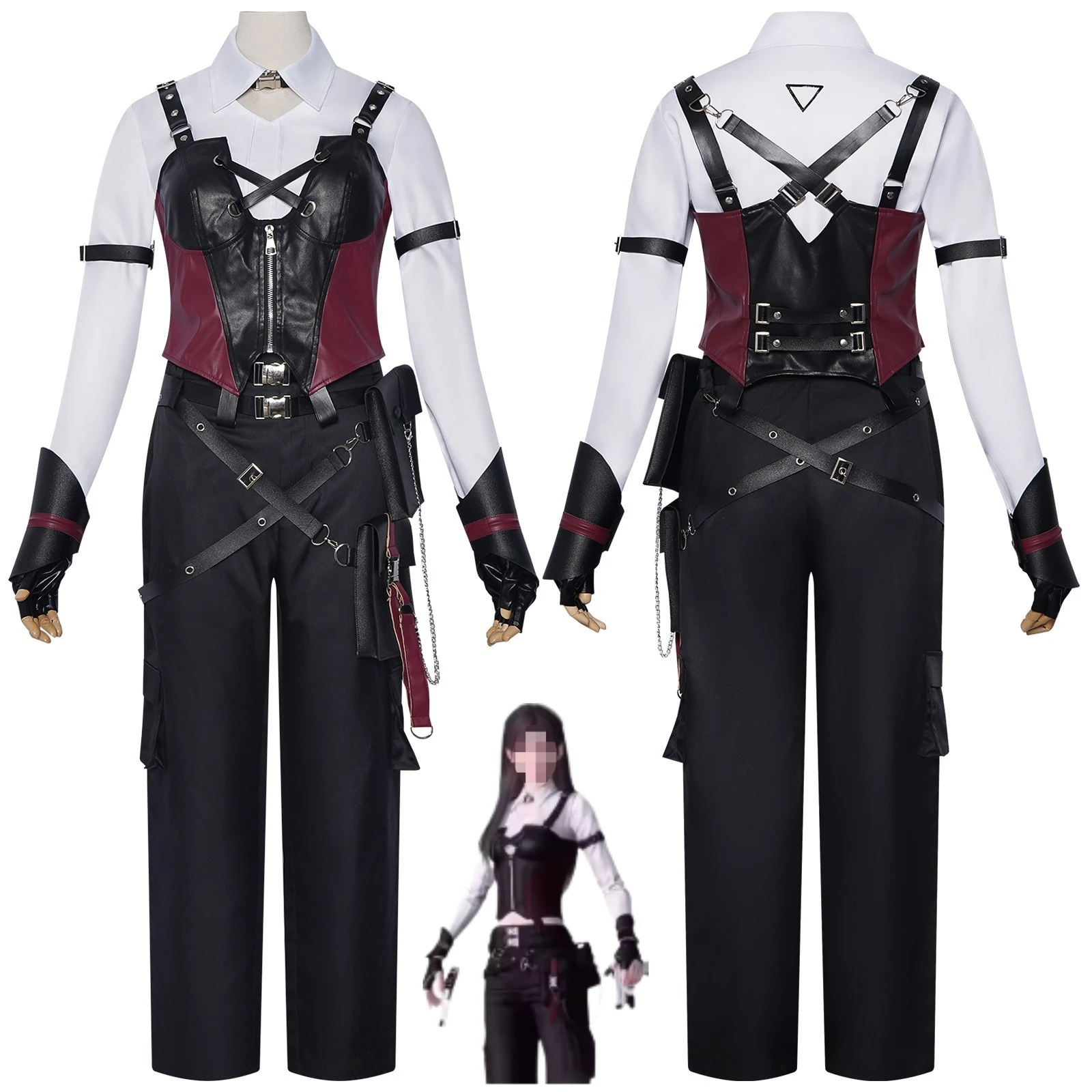 Women's Sci-Fi Elegant Black Hunter Cosplay Set - Tactical Pantsuit with Jacket & Gloves (Full Anime Game Outfit) Uniform
Women's Sci-Fi Elegant Black Hunter Cosplay Set - Tactical Pantsuit with Jacket & Gloves (Full Anime Game Outfit) Uniform