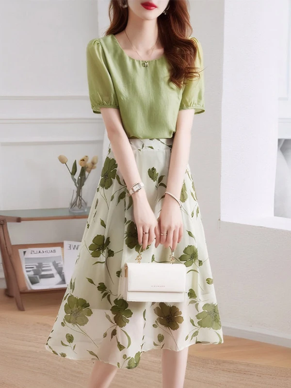 Slimming Casual Fashion Spring 2026 Women's Design Two-Piece Set Skirt Commute Style Korean Loose Fit Floral Pattern
Slimming Casual Fashion Spring 2026 Women's Design Two-Piece Set Skirt Commute Style Korean Loose Fit Floral Pattern
