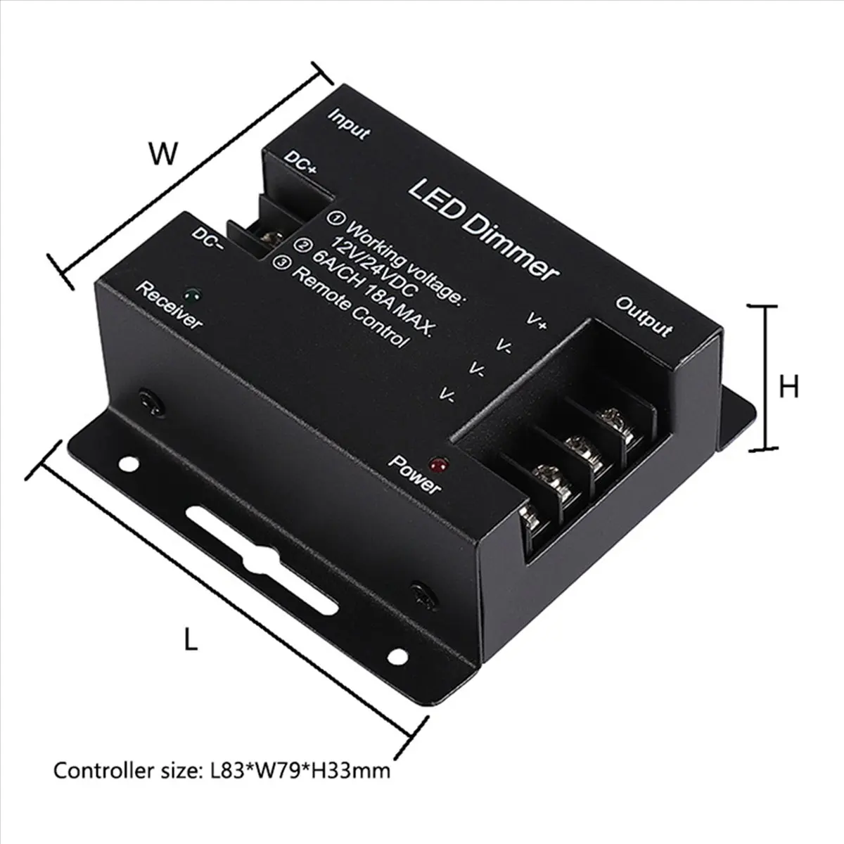 【HOT)A09R】 3X 18A LED Monochrome Controller Dimmer 12V 24V with RF Wireless Touch Remote Control for Single Color Light Bar
【HOT)A09R】 3X 18A LED Monochrome Controller Dimmer 12V 24V with RF Wireless Touch Remote Control for Single Color Light Bar