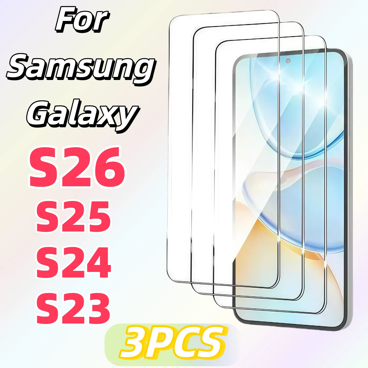 3PCS HD Tempered Glass Screen Protector for Galaxy S26/S26 Plus/S26 Ultra - 9H Hardness Dust-Free Bubble-Free Protection
3PCS HD Tempered Glass Screen Protector for Galaxy S26/S26 Plus/S26 Ultra - 9H Hardness Dust-Free Bubble-Free Protection