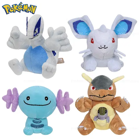 Pokemon Wooper Kangaskhan Nidoran Lugia Plush Toys Kawaii Plusle Minun Soft Anime Dolls Stuffed Animal Birthday Gift