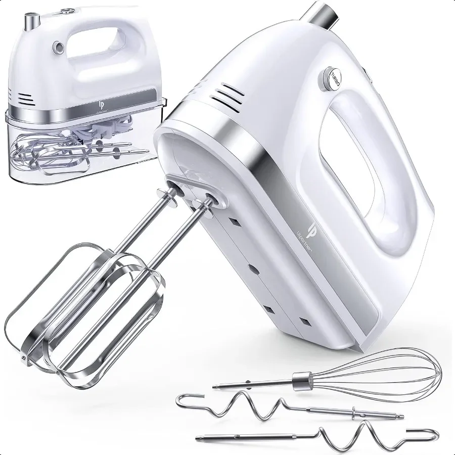 Hand Mixer Electric 400W Food Mixer 5 Speeds Handheld Blender 5 Stainl Steel Accories Storage Box Kitchen Blender with Cord for
Hand Mixer Electric 400W Food Mixer 5 Speeds Handheld Blender 5 Stainl Steel Accories Storage Box Kitchen Blender with Cord for