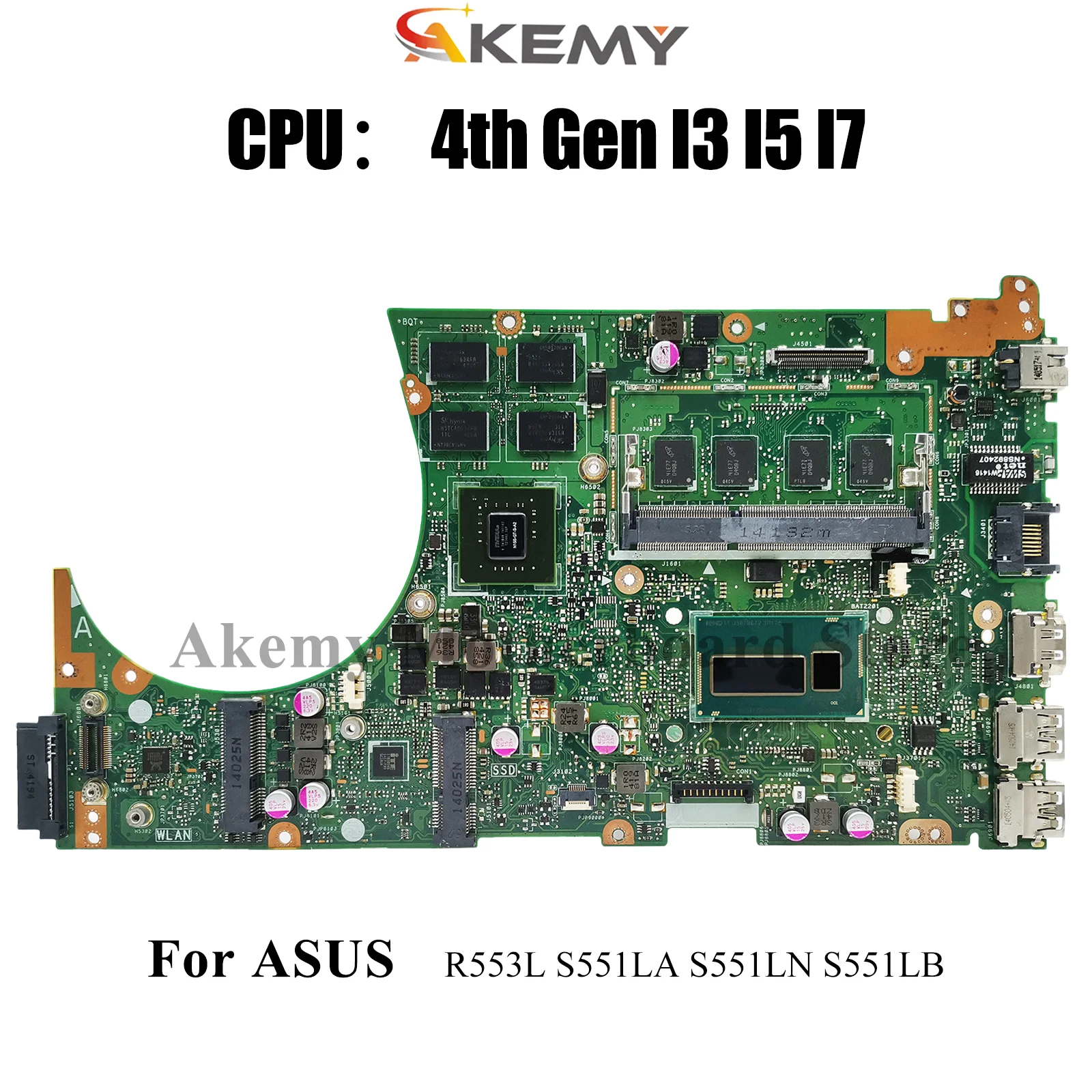 S551LN Laptop Motherboard For ASUS VivoBook S551LB S551LA S551L R553L S551LN Notebook Mainboard With I3 I5 I7 CPU 100% tests OK
S551LN Laptop Motherboard For ASUS VivoBook S551LB S551LA S551L R553L S551LN Notebook Mainboard With I3 I5 I7 CPU 100% tests OK