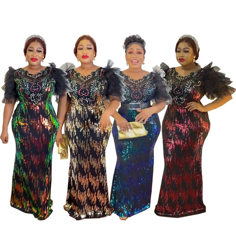 African Luxury Sequin Evening Dresses Women Sexy Hip Wrap Bodycon Long Mermaid Wedding Party Dress Africaine Glitter Formal Gown
African Luxury Sequin Evening Dresses Women Sexy Hip Wrap Bodycon Long Mermaid Wedding Party Dress Africaine Glitter Formal Gown