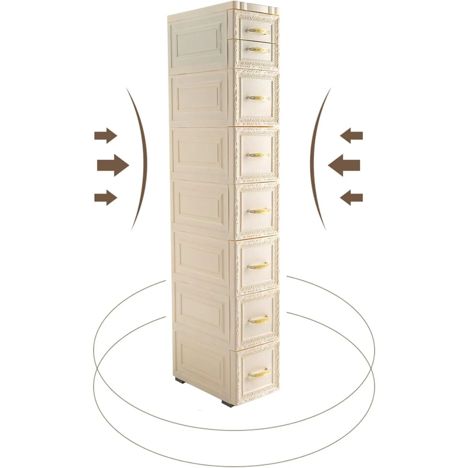 7 Tier Bathroom Floor Cabinet with Wheel, Large Capacity Narrow Tall Slim Storage Tower for Bathroom Entryway Dorm Small Spaces
7 Tier Bathroom Floor Cabinet with Wheel, Large Capacity Narrow Tall Slim Storage Tower for Bathroom Entryway Dorm Small Spaces