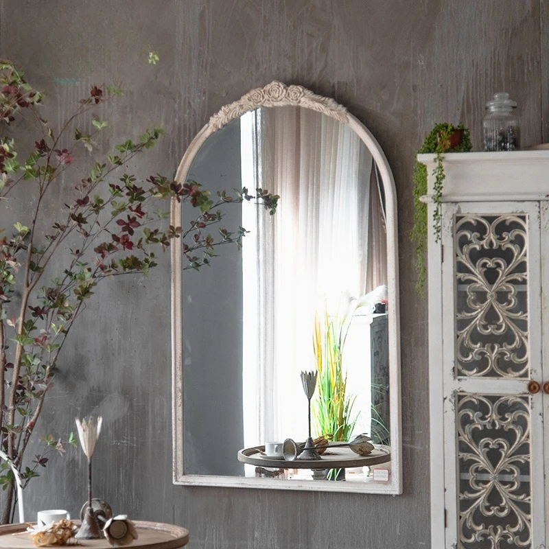 French retro full-length mirror wall-mounted solid wood old living room bedroom clothing store fitting full-body decorative
French retro full-length mirror wall-mounted solid wood old living room bedroom clothing store fitting full-body decorative