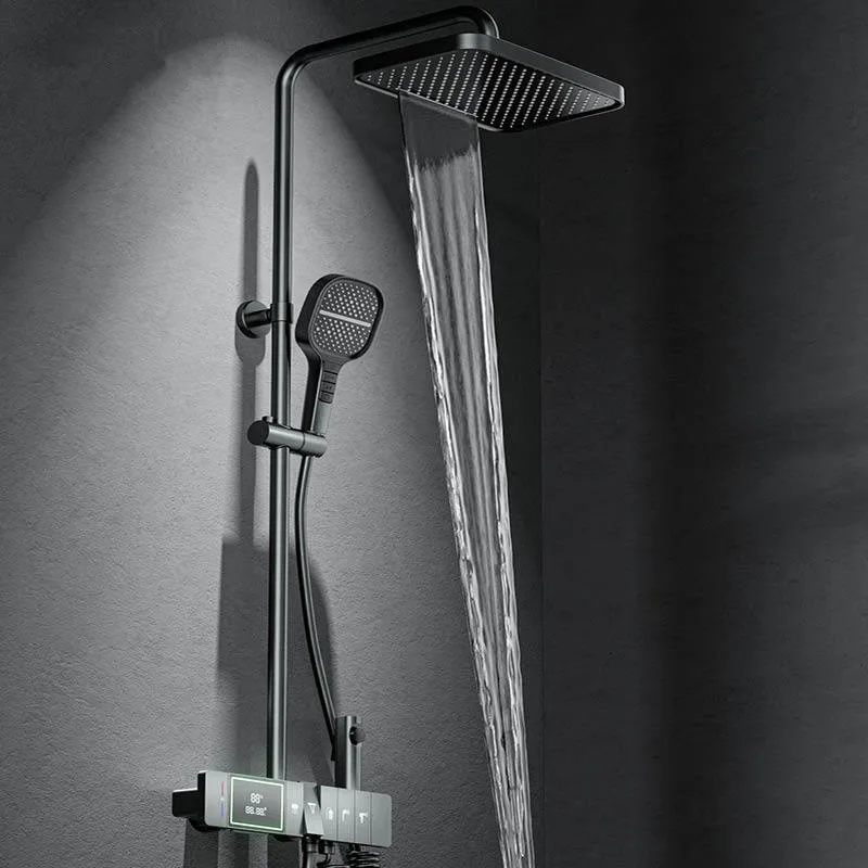 All-copper gun gray intelligent digital display constant temperature five-speed function shower set, waterfall water outlet temp
All-copper gun gray intelligent digital display constant temperature five-speed function shower set, waterfall water outlet temp