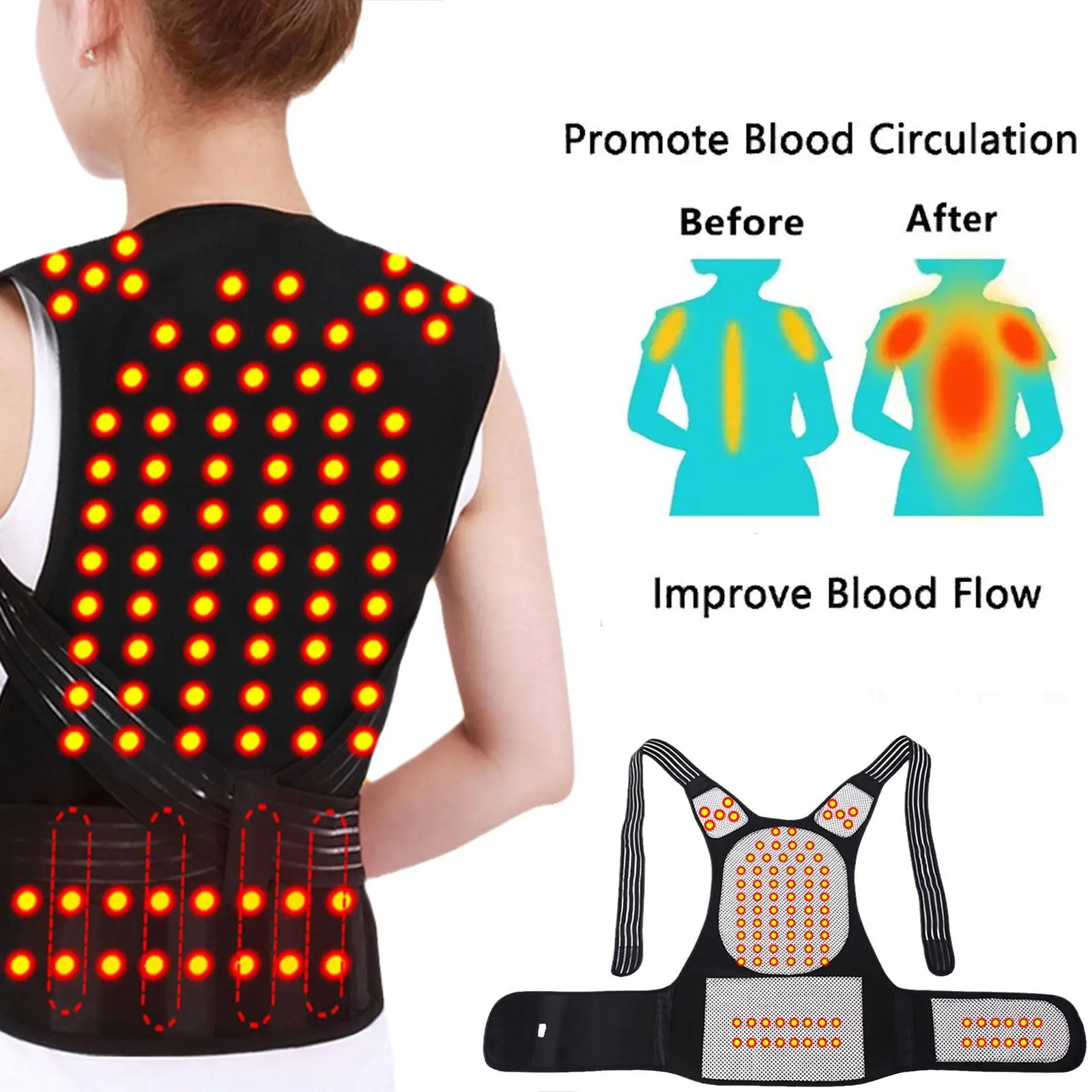 Tourmaline Self-heating Magnetic Therapy Waist Back Shoulder Posture Corrector Spine Lumbar Brace Back Support Belt Pain Relief
Tourmaline Self-heating Magnetic Therapy Waist Back Shoulder Posture Corrector Spine Lumbar Brace Back Support Belt Pain Relief