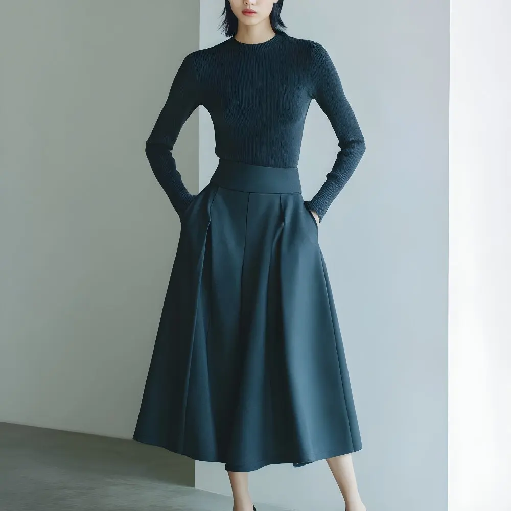 Autumn Winter A-Line Midi Skirt Casual Fit Regular Waistline Decorative-Free Women's Fashion Skirts For Business And Leisure
Autumn Winter A-Line Midi Skirt Casual Fit Regular Waistline Decorative-Free Women's Fashion Skirts For Business And Leisure