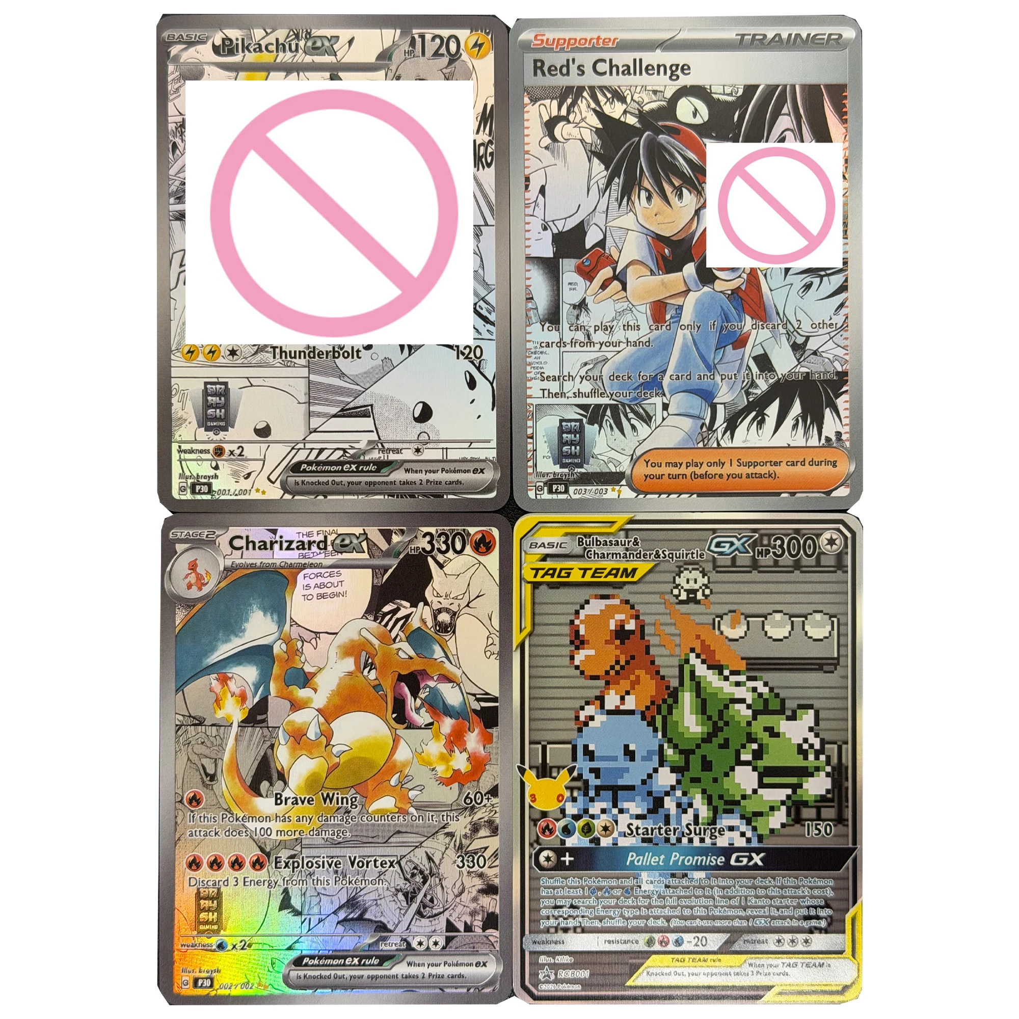 4Pcs/set Diy Self Made Ptcg Trainer Ash Ketchum Collection Card Color Flash Ptcg Tag Team Charmander Anime Cards Gift Toys
4Pcs/set Diy Self Made Ptcg Trainer Ash Ketchum Collection Card Color Flash Ptcg Tag Team Charmander Anime Cards Gift Toys