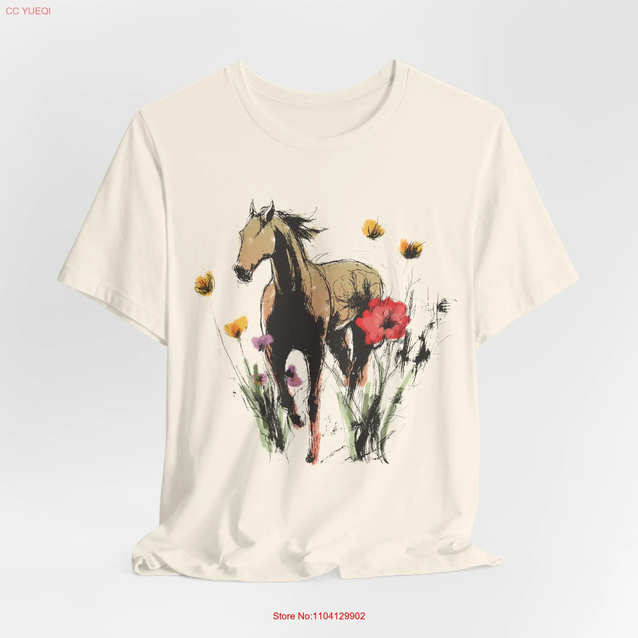 Horse Flowers T Shirt Lovers Boho Vintage Style for Her EquistrianT long or short sleeves
Horse Flowers T Shirt Lovers Boho Vintage Style for Her EquistrianT long or short sleeves